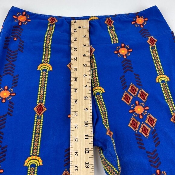 Lularoe Leggings Womens Tall & Curvey Blue Striped Pattern - Picture 8 of 11